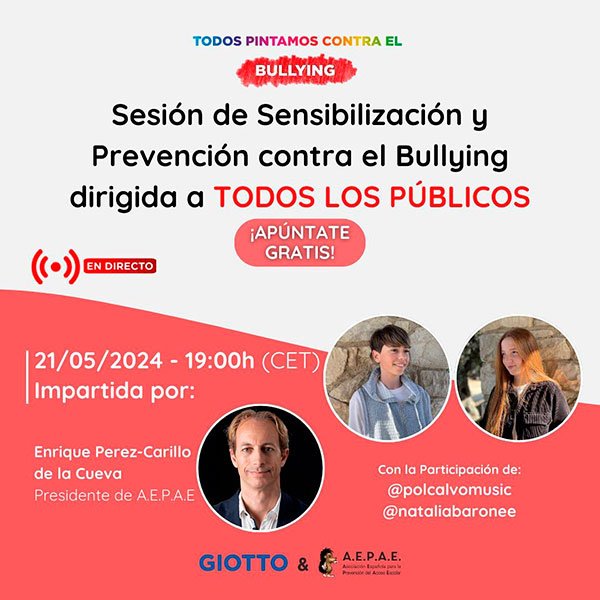 Sesión de sensibilización contra el acoso escolar: #TodosPintamosContraElBullying