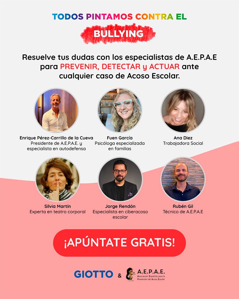 Sesión de sensibilización contra el acoso escolar: #TodosPintamosContraElBullying